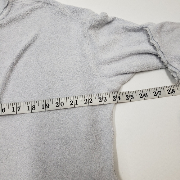 Free People Emma Henley Slouchy Terry Knit Cropped Top Women's Large Blue Grey - Picture 13 of 15